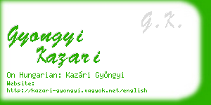 gyongyi kazari business card