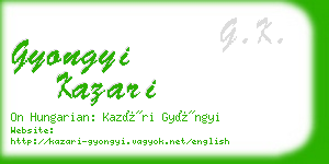 gyongyi kazari business card